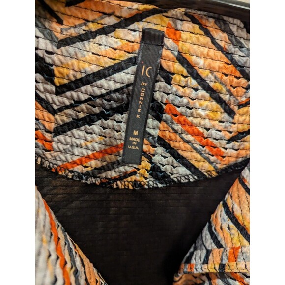 IC COLLECTION By Connie K Colorful Asymmetric Swing Jacket Women's Medium - Picture 4 of 10